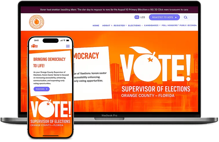 Responsive election website