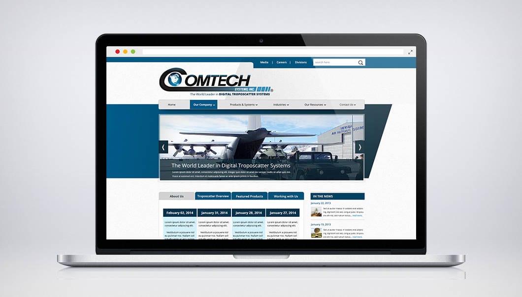 B2B Marketing - Comtech Website