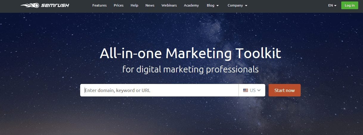SemRush is a marketing tool for SEO