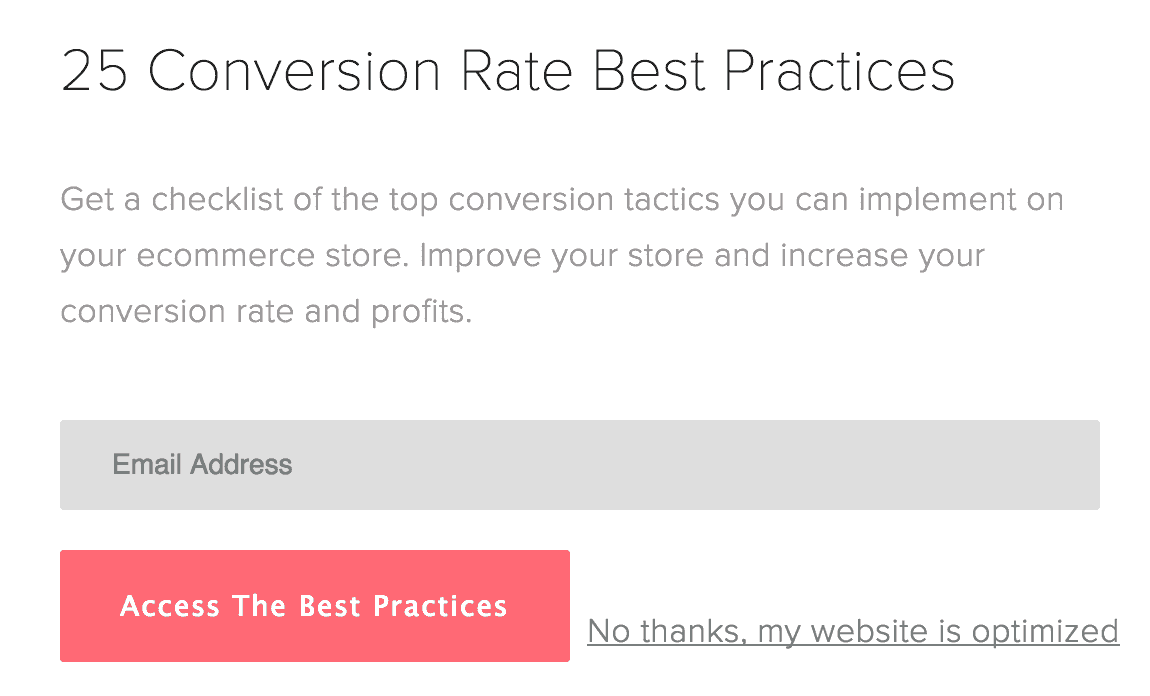 Conversion rate best practices