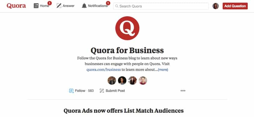 Quora Advertising