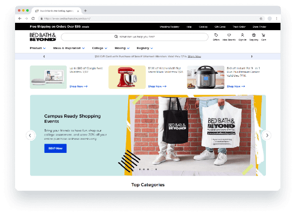 bed bath and beyond | ecommerce digital marketing agency