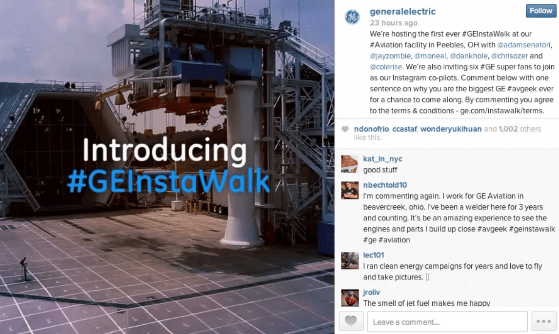 GE-Insta-Walk-Content-Marketing-Strategy