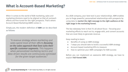 Master Guide to Account Based Marketing 101
