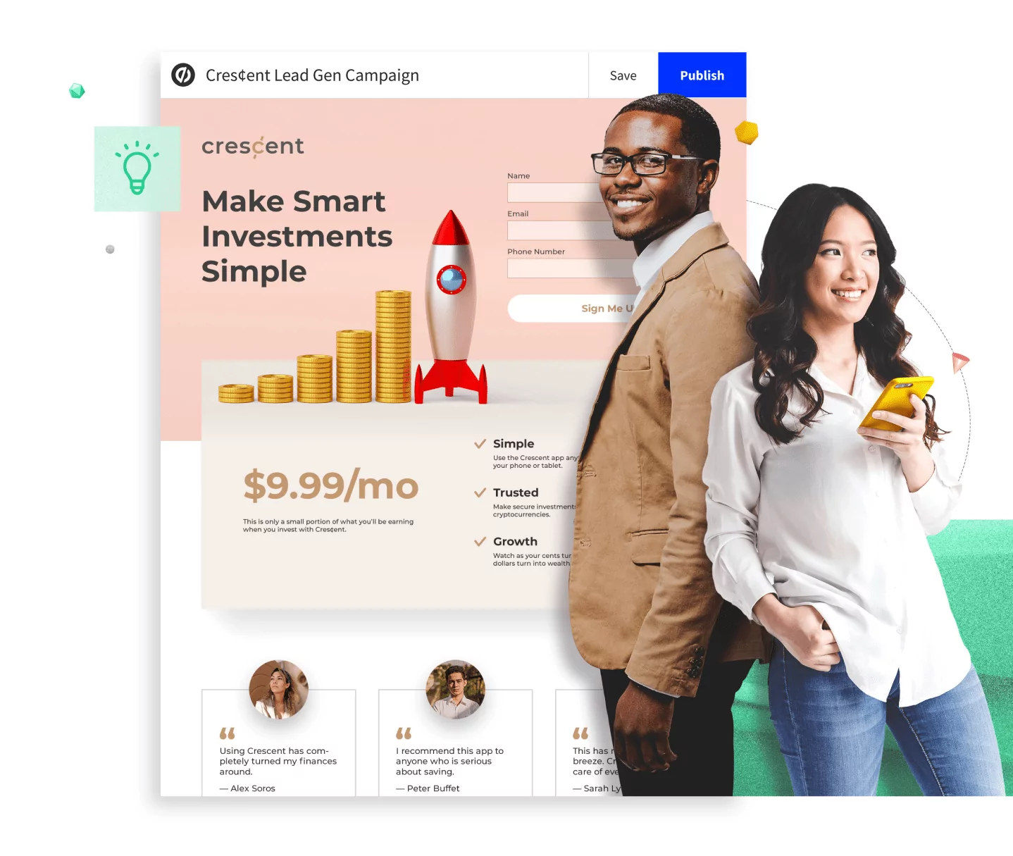 Landing Page Services Design Examples