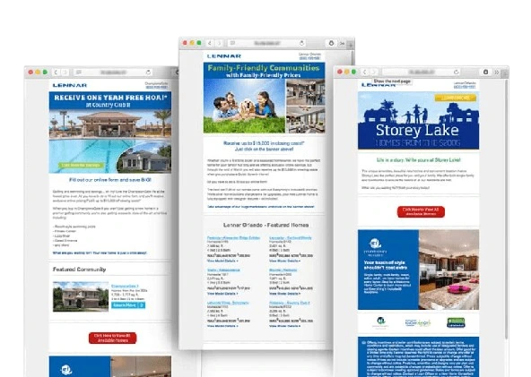 Home builder email marketing and marketing automation — Lennar nurture email for new construction buyers