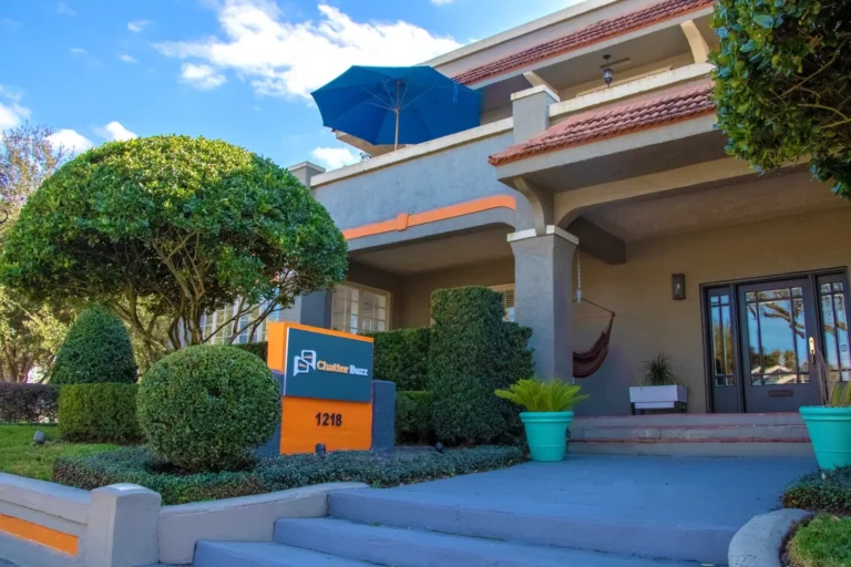 Chatter Buzz Orlando digital marketing agency office entrance and sign at 1218 E Robinson St, Orlando FL
