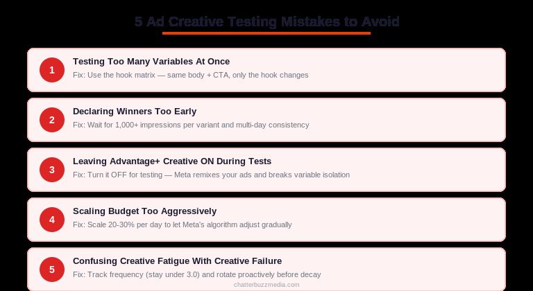 Five common ad creative testing mistakes to avoid