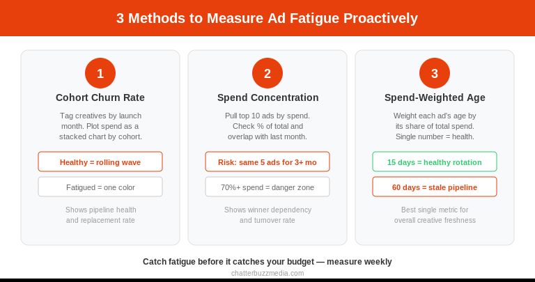 Three methods to measure ad fatigue in Meta campaigns