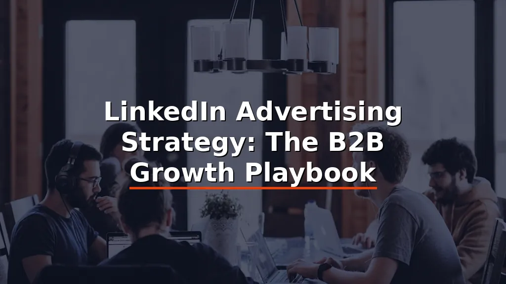 LinkedIn Advertising Strategy: The B2B Playbook for Mid-Market Companies