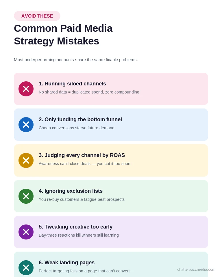 Common paid media strategy mistakes to avoid