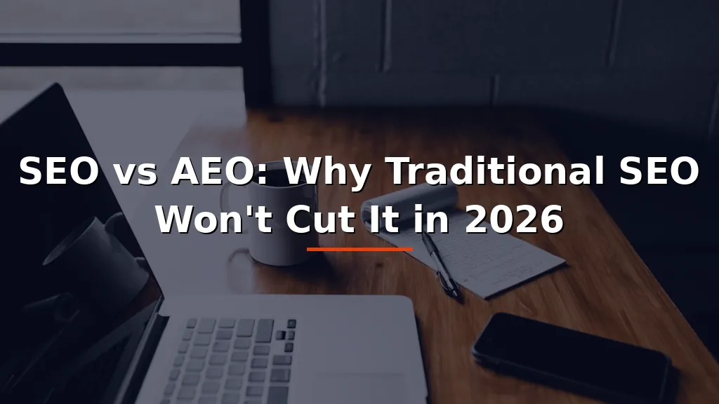 SEO vs AEO: Why Traditional SEO Alone Won’t Cut It in 2026
