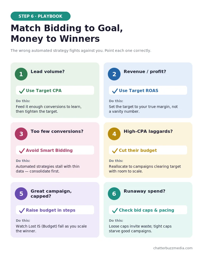 Google Ads audit bidding strategy playbook