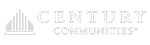 Century Communities logo - real estate marketing client - All White