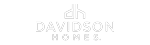 Davidson Homes logo - home builder marketing client - All White