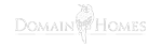Domain Homes logo - home builder marketing client - All White