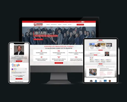 Gorayeb and Associates New York law firm website, SEO and paid media case study