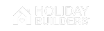 Holiday Builders logo - real estate marketing client - All White