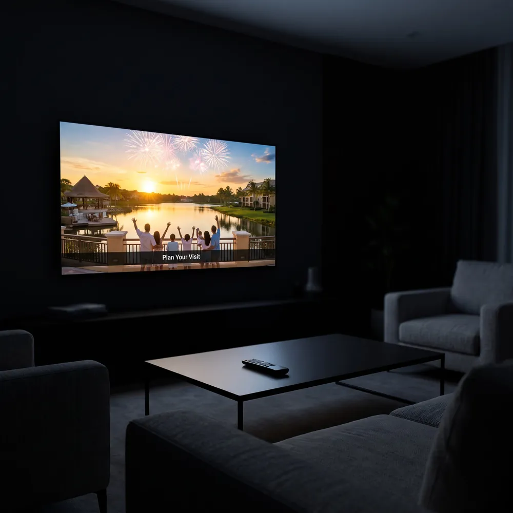 Tourism and destination marketing agency — connected TV destination ad inviting viewers to plan their visit