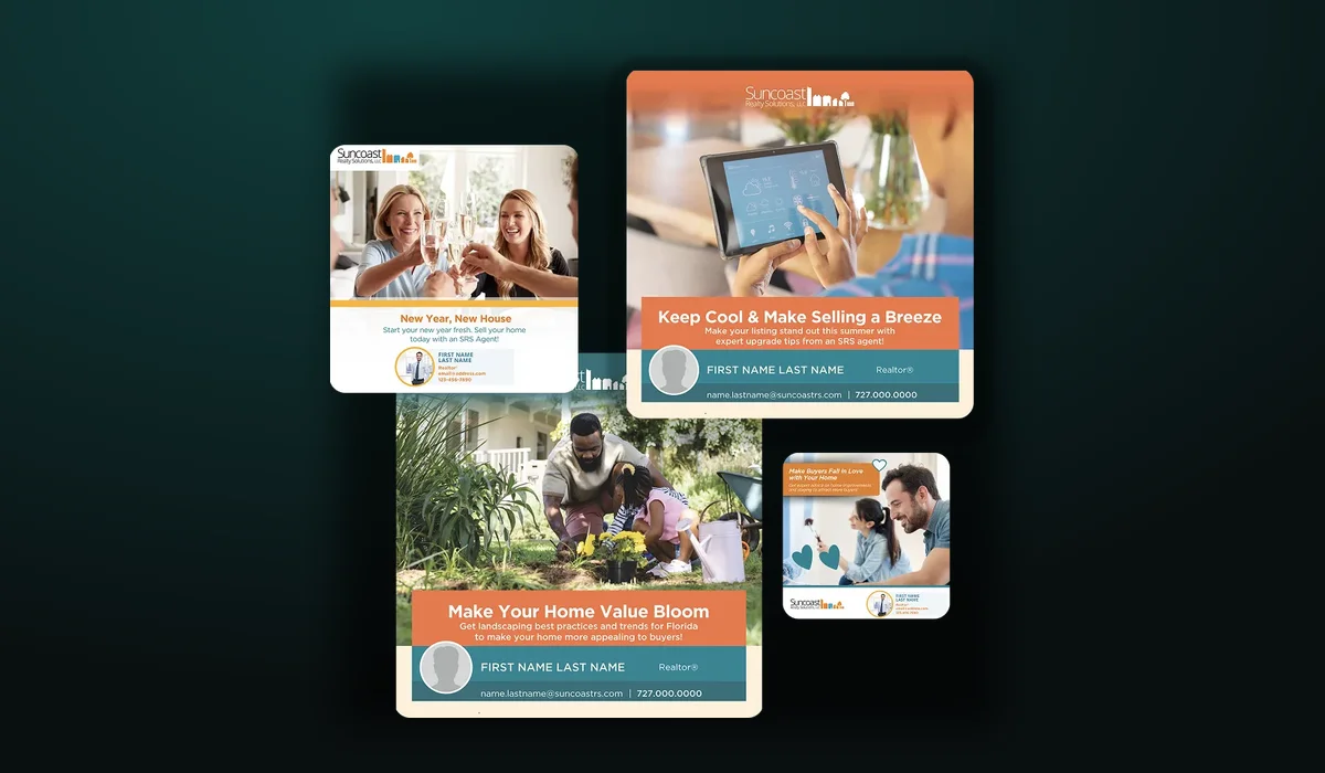 Suncoast Credit Union marketing campaign creative — digital ads and email created by Chatter Buzz Media