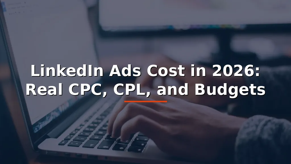 LinkedIn Ads Cost in 2026: Real CPC, CPL, and Budgets