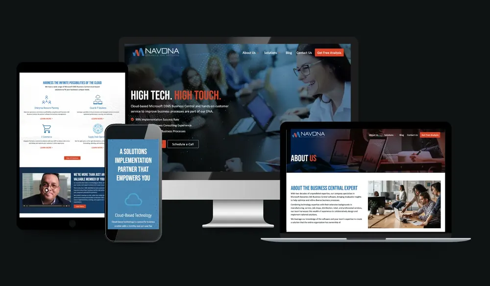 NAVDA data consulting website rebuild case study from a technology marketing agency